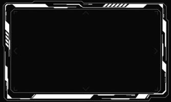 Hud frames white grey user interface elements design modern technology futuristic control panel screen digital hologram window gaming menu touching cyber monitor set on black background vector