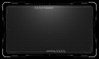 Hud frames white grey user interface elements design modern technology futuristic control panel screen digital hologram window gaming menu touching cyber monitor set on black background vector