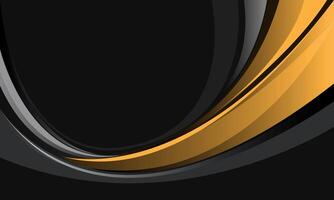 Abstract yellow grey curve geometric on black design modern futuristic creative background vector