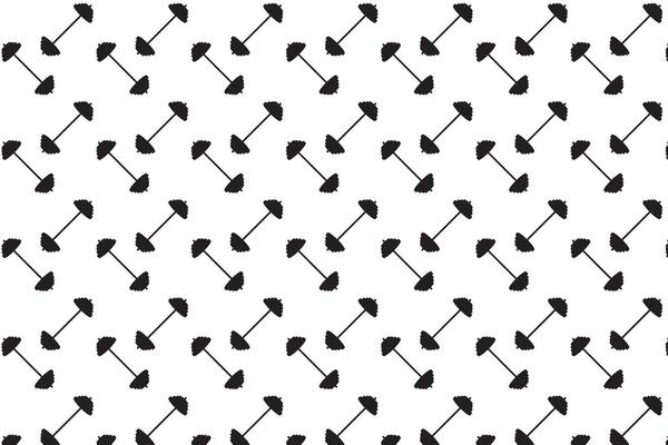 Barbell pattern isolated on white . Black Barbell pattern . Dumbbell pattern . illustration