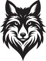 fox head logo on white background vector