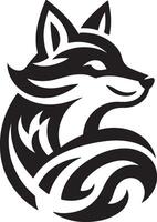 fox head logo on white background vector