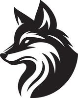 fox head logo on white background vector