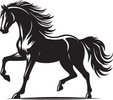 silhouette of horse. horse running. isolated on transparent background vector