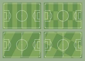 Football field or soccer field background. Green court to create a game. vector
