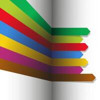 Full-color gradient straight line with a curve. Colored lines infographics. vector