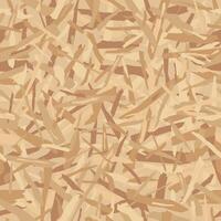 Oriented particle board OSB wood texture. Lumber pattern. Sheet of plywood with fragments of compressed sawdust. Glued sliver seamless background vector