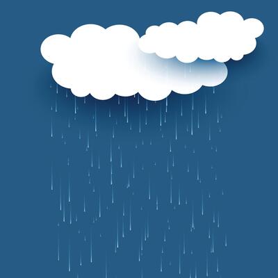 Monsoon season. Rainy season. Illustration of heavy rain. illustration of rain cloud