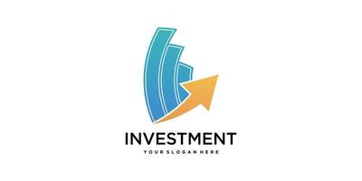design logo investment modern. Premium vector