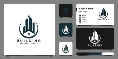 Building logo with modern concept. Premium vector