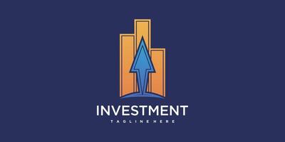 design logo investment modern. Premium vector