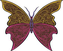 Beautiful classic style butterfly vector