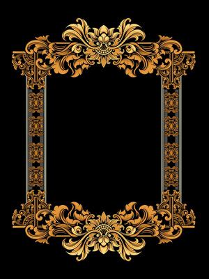 Luxury classic style engraved frame
