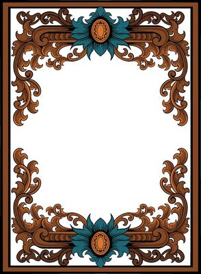 Luxury classic style engraved frame
