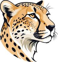 Scalable Majestic Cheetah Head vector