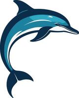 Liquid Freedom, Sparkling Dolphin Takes Flight vector