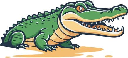 Captivating Crocodile Artwork, Perfect for Projects vector