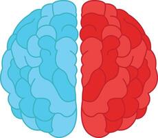 Black and White Brain Outline vector