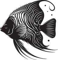 Angelfish Silhouette illustration vector