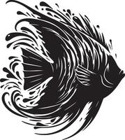 Angelfish Silhouette illustration vector