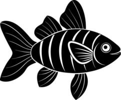 fish silhouette illustration Design on a white background vector