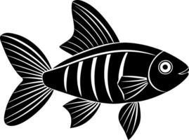 fish silhouette illustration Design on a white background vector