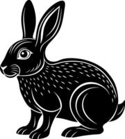 rabbit silhouette sublimation, rabbit silhouette illustration Design on a white background vector