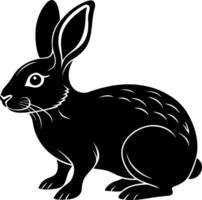 rabbit silhouette sublimation, rabbit silhouette illustration Design on a white background vector