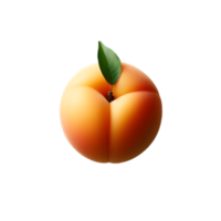 Orange peach on a transparent background png