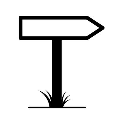 Signpost icon symbol. illustration
