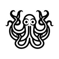 Hydra icon or modern line symbol. line art and icon design with bold outline. Black and white Pixel Perfect minimalistic symbol isolated white background. Silhouette simple thin sign vector