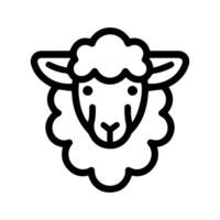 Sheep icon or modern line symbol. line art and icon design with bold outline. Black and white Pixel Perfect minimalistic symbol isolated white background. Silhouette simple thin sign vector