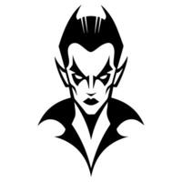 Vampire icon or modern line symbol. line art and icon design with bold outline. Black and white Pixel Perfect minimalistic symbol isolated white background. Silhouette simple thin sign vector