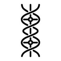 genetics icon or modern line symbol. line art and icon design with bold outline. Black and white Pixel Perfect minimalistic symbol isolated white background. Silhouette simple thin sign vector