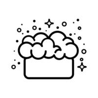 foam icon or modern line symbol. line art and icon design with bold outline. Black and white Pixel Perfect minimalistic symbol isolated white background. Silhouette simple thin sign vector