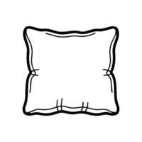 pillow icon or modern line symbol. line art and icon design with bold outline. Black and white Pixel Perfect minimalistic symbol isolated white background. Silhouette simple thin sign vector