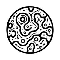 membrane icon or modern line symbol. line art and icon design with bold outline. Black and white Pixel Perfect minimalistic symbol isolated white background. Silhouette simple thin sign vector