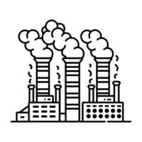 pollution icon or modern line symbol. line art and icon design with bold outline. Black and white Pixel Perfect minimalistic symbol isolated white background. Silhouette simple thin sign vector