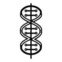 genetics icon or modern line symbol. line art and icon design with bold outline. Black and white Pixel Perfect minimalistic symbol isolated white background. Silhouette simple thin sign vector