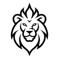 Fire Lion icon or modern line symbol. line art and icon design with bold outline. Black and white Pixel Perfect minimalistic symbol isolated white background. Silhouette simple thin sign vector