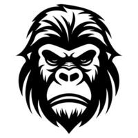 Gorilla icon or modern line symbol. line art and icon design with bold outline. Black and white Pixel Perfect minimalistic symbol isolated white background. Silhouette simple thin sign vector