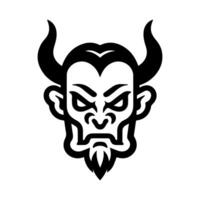 demon icon or modern line symbol. line art and icon design with bold outline. Black and white Pixel Perfect minimalistic symbol isolated white background. Silhouette simple thin sign vector
