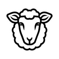 Sheep icon or modern line symbol. line art and icon design with bold outline. Black and white Pixel Perfect minimalistic symbol isolated white background. Silhouette simple thin sign vector