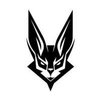 Bunny icon or modern line symbol. line art and icon design with bold outline. Black and white Pixel Perfect minimalistic symbol isolated white background. Silhouette simple thin sign vector
