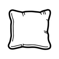 pillow icon or modern line symbol. line art and icon design with bold outline. Black and white Pixel Perfect minimalistic symbol isolated white background. Silhouette simple thin sign vector