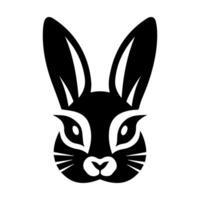 Bunny icon or modern line symbol. line art and icon design with bold outline. Black and white Pixel Perfect minimalistic symbol isolated white background. Silhouette simple thin sign vector