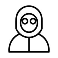 mystery icon or modern line symbol. line art and icon design with bold outline. Black and white Pixel Perfect minimalistic symbol isolated white background. Silhouette simple thin sign vector