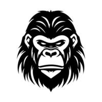 Gorilla icon or modern line symbol. line art and icon design with bold outline. Black and white Pixel Perfect minimalistic symbol isolated white background. Silhouette simple thin sign vector