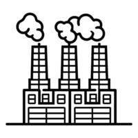 pollution icon or modern line symbol. line art and icon design with bold outline. Black and white Pixel Perfect minimalistic symbol isolated white background. Silhouette simple thin sign vector