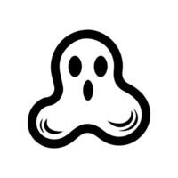 Ghost icon or modern line symbol. line art and icon design with bold outline. Black and white Pixel Perfect minimalistic symbol isolated white background. Silhouette simple thin sign vector